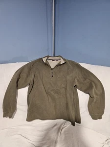 Arrow Sweatshirt Mens Large Tan Long Sleeve 1/4 Zip Pullover Sweater - Picture 1 of 7