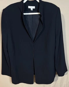 AMANDA FISHER WOMAN Standing Collar Black VINTAGE Blazer Women’s 18 - Picture 1 of 8