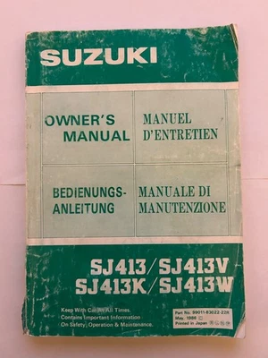 Manuale di Manutenzione Suzuki SJ 413 & Samurai in Lingua Italiana - Immagine 1 di 3