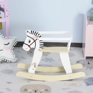 Wooden Rocking Horse Toddler Baby Ride-on Toys for Kids 1-3 w/ Safety Bar - Picture 1 of 11