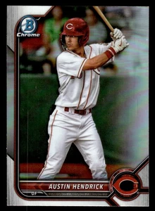 2022 Bowman Chrome #BDC-61 Austin Hendrick Chrome Refractor REDS - Bild 1 von 2