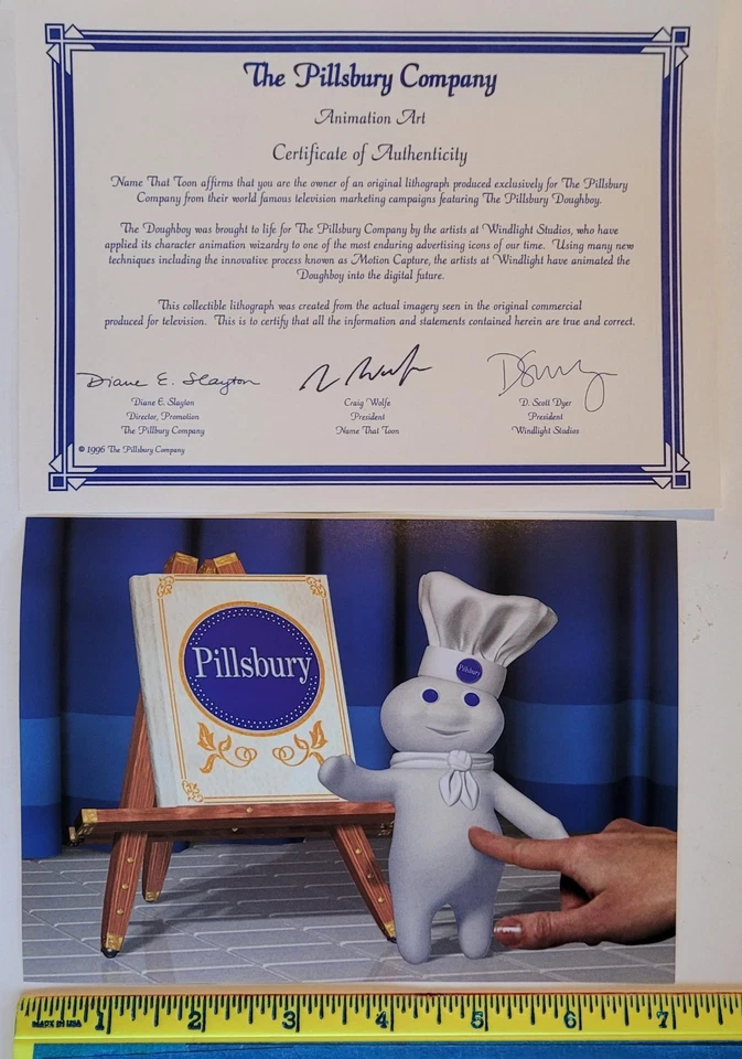 New Pillsbury Doughboy Delight Lithograph Ad Art Print baking 5" X 7" - Image 1 of 1