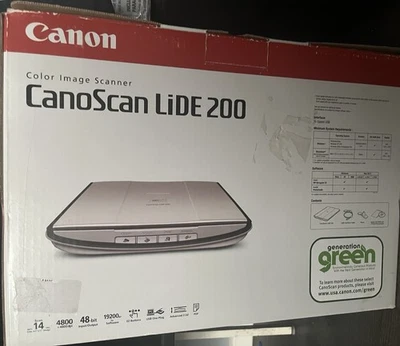 Canon Color Image Scanner CanoScan LiDE200 4800dpi ~ NEW Open BOX - Image 1 of 4
