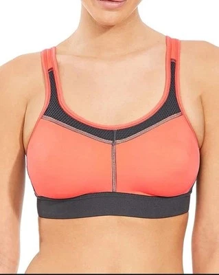 Sujetador deportivo Amoena Power SB soporte medio melón/gris 34DD para mujer Foto 1 de 4