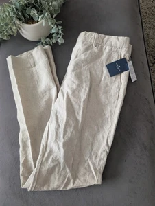 New Hackett Mens Linen Beige PD Linen Trousers Casual Smart UK 32 reg £135 Work - Picture 1 of 19