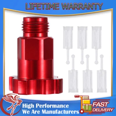 Adaptador de taza de pistola pulverizadora y 6 elementos de filtro para la mayoría Devilbiss GTI GFG Finishline Foto 1 de 4