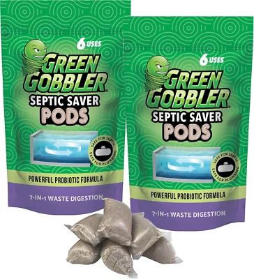Green Gobbler Septic Tank Treatment Packets, 12 Month Supply - Natural Bacteria - Image 1 of 4