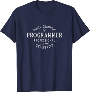 World Champion Programmer All-Pro Undefeated Vintage T-Shirt *NEW 10 Colors* - Picture 1 of 11