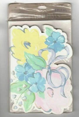 Invitaciones de ducha nupcial vintage, flores brillantes pastel 8 quilates sello floral Foto 1 de 2