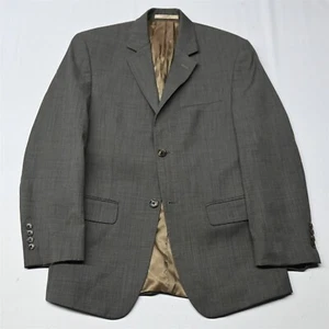 Joseph Abboud 36S Brown 100% Wool Micro Check Mens Sport Coat Suit Jacket Blazer - Picture 1 of 12
