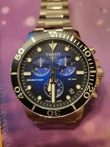 Tissot Seastar 1000 Chronograph 45mm Blue/Black Herren Taucheruhr T1204171104102 - Bild 1 von 11