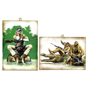 KUSTOM ART 2 Quadrate Bud Spencer und Terence Hill. 25x 18 cm. - Imagen 1 de 2
