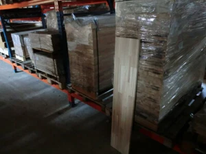 Eiche Massivholzplatten verleimt ca 80 x 20 x 2 cm naturbelassen fein geschliff. - Bild 1 von 3