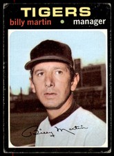 1971 Topps Billy Martin #208 Detroit Tigers VG