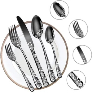 Edelstahlbesteck Besteck Set 6 Personen 30Tlg Messer Gabel Löffel Hochwertiges - Bild 1 von 20