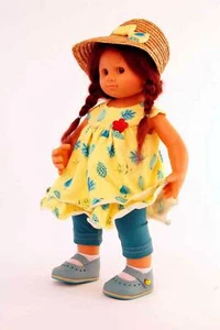Turtle Müller Gink Pia, Brown Hair, Clothing Yellow/Green - 30cm - Picture 1 of 2