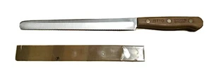 1980s Vintage 10" Blade CHICAGO CUTLERY BT10 Serrated Bread Slicing Knife USA - Picture 1 of 19