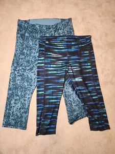 Under Armour XL Tight Leggings Blue women 2 Pair Bundle Champion Workout Gym Set - Picture 1 of 7
