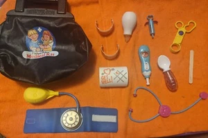 Fisher Price Medical Kit Bag & 11 Extra Doctor Dr Nurse Items Cast 2 Bandages  - Picture 1 of 12