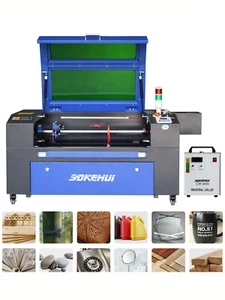 Macchina per incisione laser 100W 700 x 500 mm CO2 CNC Macchina Taglio & CW-3000 - Foto 1 di 15