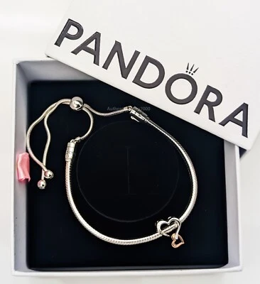 NEW 100% Authentic PANDORA 925 Family is Love Heart  Bracelet Gift Set B802444 - Image 1 of 3