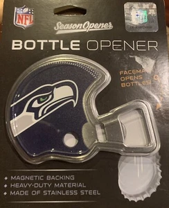 NFL Seattle Seahawks Abridor Temporada Acero Inoxidable Abridor de Botellas con Imán - Imagen 1 de 1