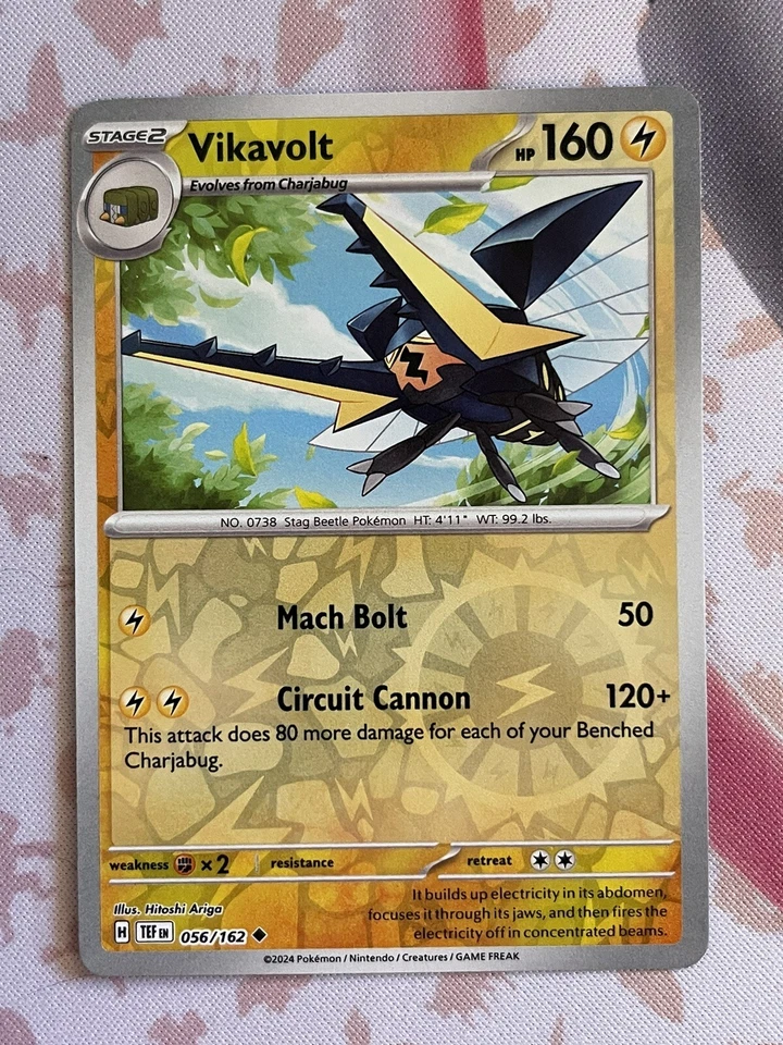 Pokémon TCG Vikavolt 056/162 SV05: Temporal Forces Reverse Holo Uncommon - Image 1 of 1