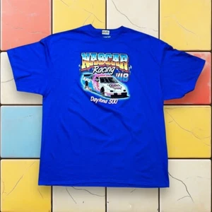 Vintage Y2K NASCAR Daytona 500 Racing T-Shirt blau Rennwagen Grafik Herren 3XL - Bild 1 von 6