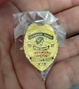 New Orleans Saints Jefferson Parish Police NFL Super Bowl XLIV Pin Tie Tac Badge - Picture 1 of 3