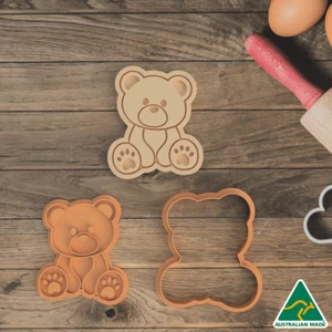 Teddy Bear Cookie Cutter and Embosser Stamp - Bild 1 von 9