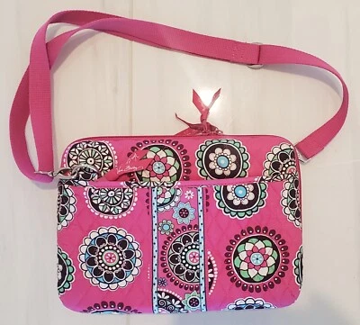 Vera Bradley Hard Shell Tablet iPad Mini Laptop Pink Geometric Case Bag & Strap - Image 1 of 4