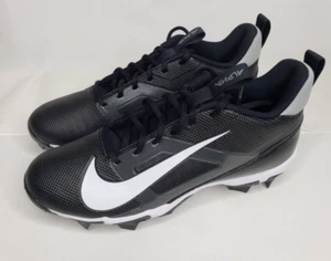 Nike Alpha Menace 4 Shark Molded Football Cleats Shoes Size 10.5 Black /White - Picture 1 of 8