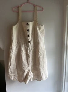 GB Girls, overalls, ivory, Linen, large - Picture 1 of 4