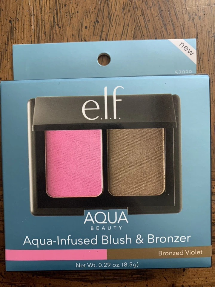 e.l.f, AQUA beauty, rubor y bronceador con infusión de agua, violeta bronceado con espejo  Foto 1 de 4