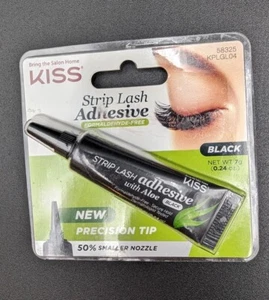 KISS Strip Lash Adhesive 58325 KLPGL04 BLACK - Precision Tip - Aloe - NIP - 7g - Picture 1 of 4