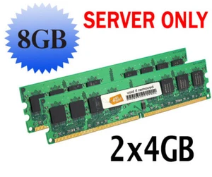 Server RAM 8GB 2x 4GB PC3L-10600R ECC REG 2Rx8 DDR3L 1333MHz DIMM 240-pin Memory - Picture 1 of 1