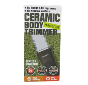 Manspot Ceramic Body Trimmer No Snags No Ingrowns No Nicks No Cuts Wet Dry - Picture 1 of 3