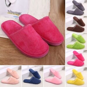Slippers Anti-slip Round toe Slip on Flat Solid Home Indoor Sandals Slides