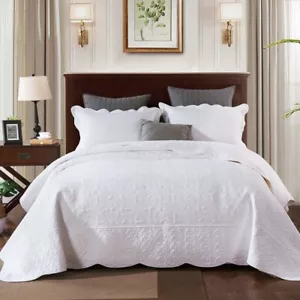 King Antique White Coverlet Set | Bnb Supplies - Picture 1 of 1
