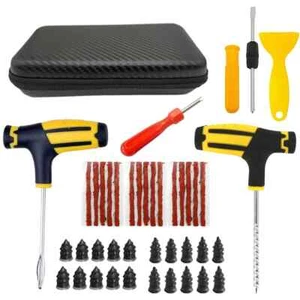 Car Tire Repair Kit Tubeless Tyre Puncture Repair Kit Set Tire Replacement Tool - Picture 1 of 16