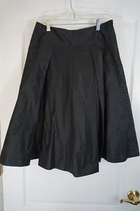Teri Jon by Rickie Freeman Black Full Pleated Silk Skirt Size 6 - Picture 1 of 9
