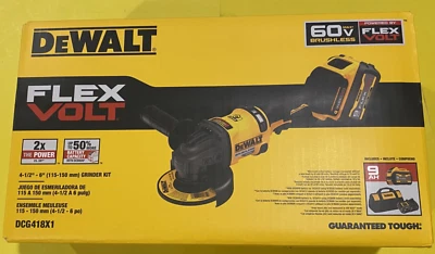 Nuevo DEWALT DCG418X1 FlexVolt 4-1/2"-6" Kit de amoladora ¡Envío gratuito! Foto 1 de 4