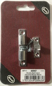 Bester doppelter Kugelfang Chrom Messing 60 mm 40997 - (M277) - Bild 1 von 3