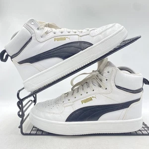 Puma Caven 2.0 Weiß Schwarz Sneaker Größe UK 3 Damen Leder High Top Gym - Bild 1 von 8