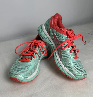 Asics Gel Kayano 21 Mint/Coral Running Athletic Shoes  8 - Image 1 of 4
