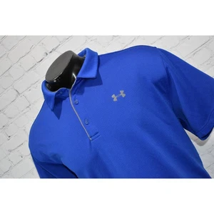 Under Armour Golf Playoff Poloshirt Herren Größe 2XL XXL Loose HeatGear Blau - Bild 1 von 6