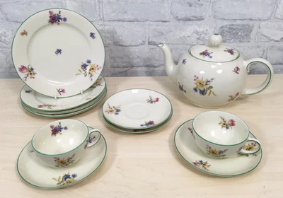 Fein Bayreuth Sophienthal Bavaria Teapot, Plates, Cups, Saucers Vintage (AH140G) - image 1 of 4