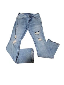Pantalones de mezclilla azules desgastados True Religion para hombre 31x34 EE. UU. - Imagen 1 de 8