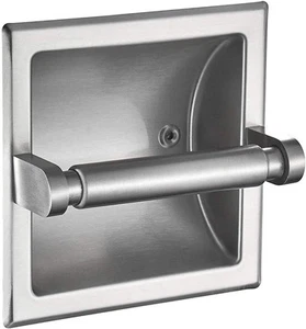 18/8 Stainless Steel Hotel Style Brushed Nickel Recessed Bathroom Toilet Pape... - Picture 1 of 6