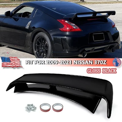 Fits 09-21 Nissan 370Z Z34 Nismo Style Rear Trunk Spoiler Wing - Gloss Black ABS - Imagem 1 de 4